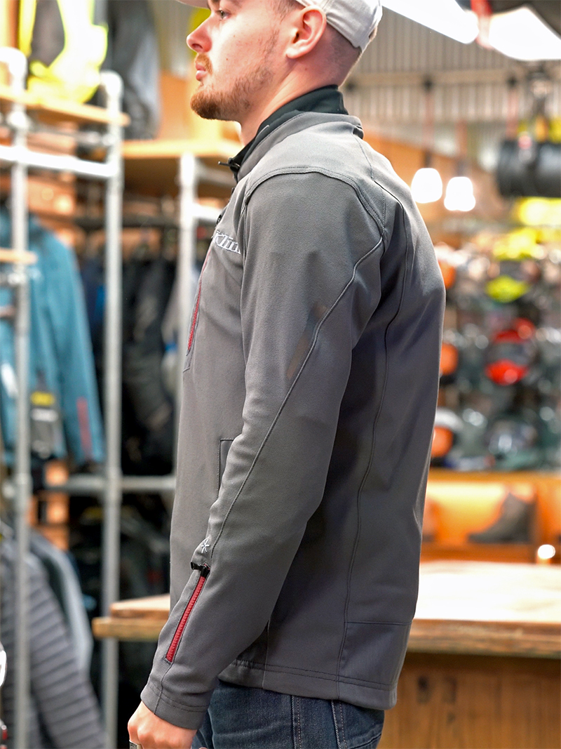 Alpinestars Tech Air 5 Plasma airbag vest bering worn beneath Klim Marrakesh jacket